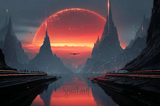 do mystical horror dark environment concept art or landscape