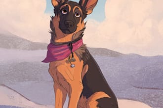 draw disney pet portrait