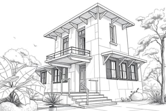 hand draw architecture and urban design sketches