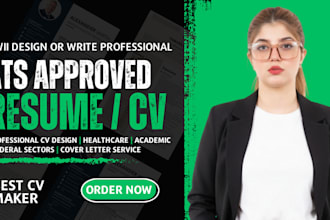 write an ats optimized resume and professional CV