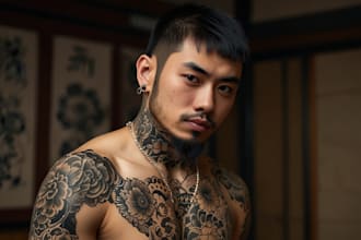 design a tattoo design in japanese style