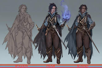 illustrate your ttrpg oc, vtm, fantasy, dnd character art