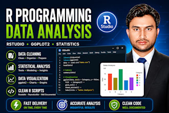 do r programming, rstudio data analysis and data visualization