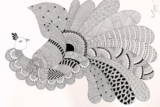 create beautiful hand drawn mandala art on canvas