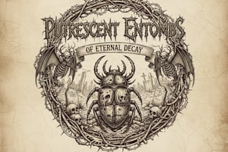 design a tour poster metal logo