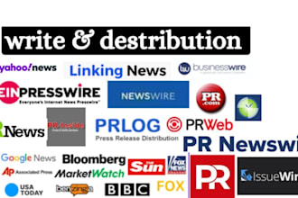 write music press release, distribute music press release, music pr submission