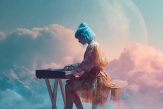 create a dreamy surreal or fantasy music cover