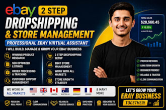 ebay 2 step dropshipping ebay VA store management USA UK