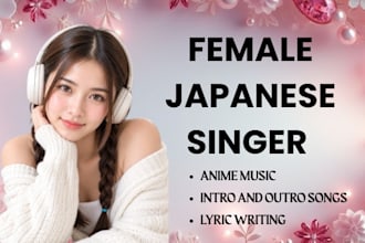 write japanese jpop anime style lyrics for intro outro as a singer songwriter