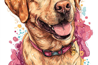 make a disney pets portrait illustration in disney style