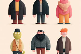 create flat vector illustration or cartoon character