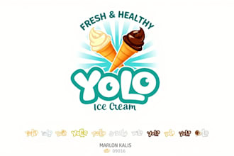design outstanding ice cream shop logo
