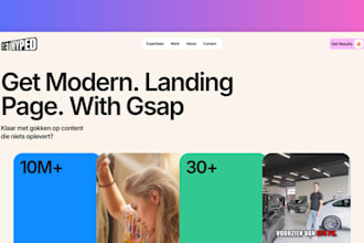 create modern landing pages with gsap and nextjs, webflow from figma