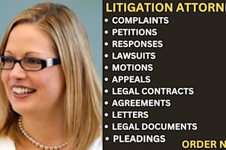 be your civil litigation lawyer for defamation, motions, lawsuit, complaints