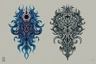 design unique and professional tribal tattoo artwork