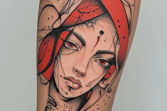 do a tattoo design in japanese style