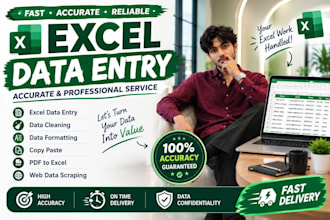 do excel data cleaning, formatting, organising