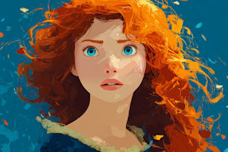 draw your portrait in disney style