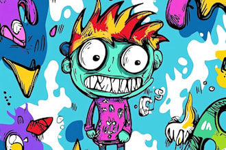draw fun, quirky, and custom doodle art just for you