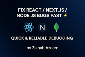 fix or debug your react, nextjs, or nodejs website