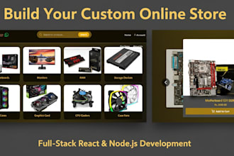 build a full e commerce website or web page