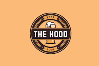 design wonderful hood beer tour logo