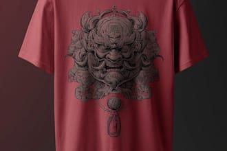 draw japanese t shirt illustration