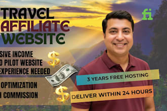 create automated travel affiliate website for passive income