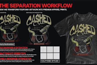 create streetwear graphic for dtf dtg printing