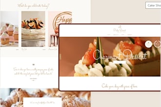design delicious cake shop website