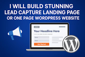 build stunning lead capture one page website wordpress landing page