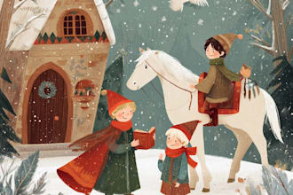 illustrate children storybook illustration christmas