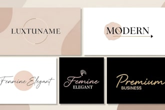 design an elegant and aesthetic logo and branding kit
