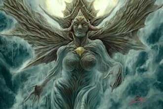 draw dark fantasy horror and creature illustrations