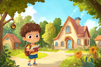draw children book illustrations and kids book illustrations