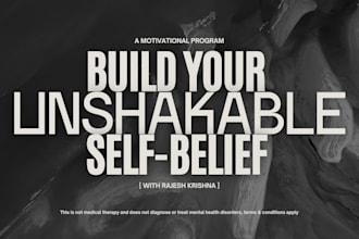 build your self confidence and self belief