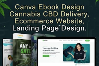 canva ebook design cannabis cbd delivery ecommerce website landing page design