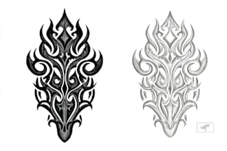 design a custom tribal tattoo and ornamental prints