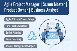 be your agile project manager, scrum master, product owner, and business analyst