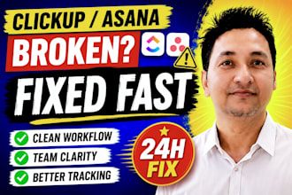 fix clickup or asana workflow issues fast