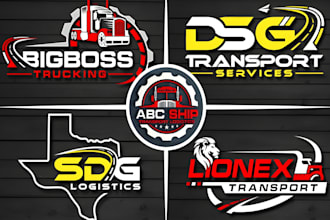 design modern trucking, transport, logistics, cargo, dispatcher and towing logo