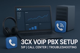 install, configure, or fix your 3cx voip pbx system, sip trunk and call center