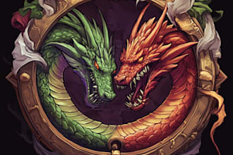 draw a fantasy game logo