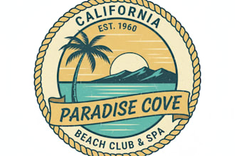 design a vintage resort logo with a timeless and elegant look