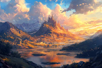 design fantasy background, landscape art