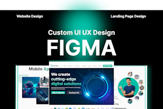 do custom UI UX design, figma website design, UI UX mockup, landing pages