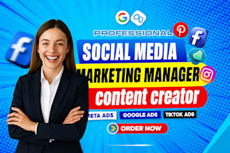 be your socail media manager and social media marketing content creator
