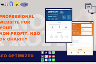 design a professional, SEO friendly website for your non profit, ngo or charity