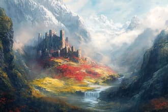 create a realistic landscape or background illustration