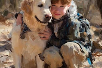 draw oil painting into digital oil painting